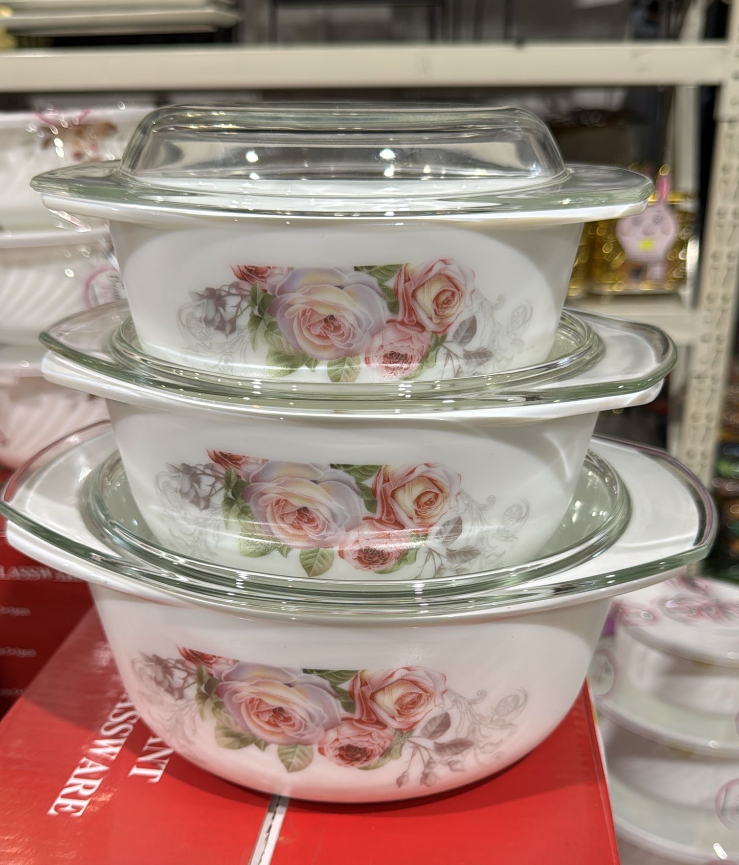 3 Pcs Casserole Set With Lids