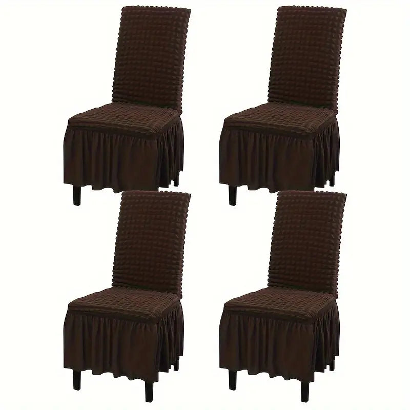 Dining Chair Cover With Frill 2pcs