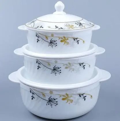 3 Pcs Casserole Set With Lid