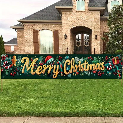 Festive Outdoor Christmas Banner