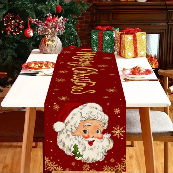 Santa Claus Christmas Table Runner