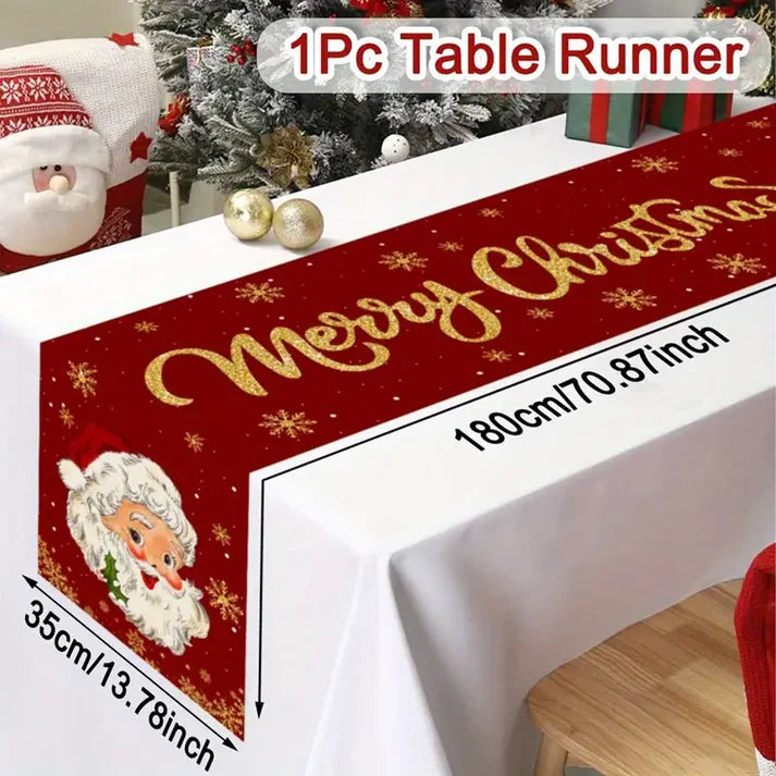 Santa Claus Christmas Table Runner