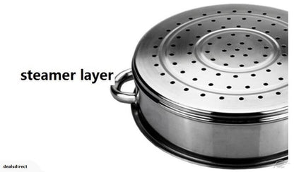 Steamers 4 Layer Stainless Steel With Glass Lids