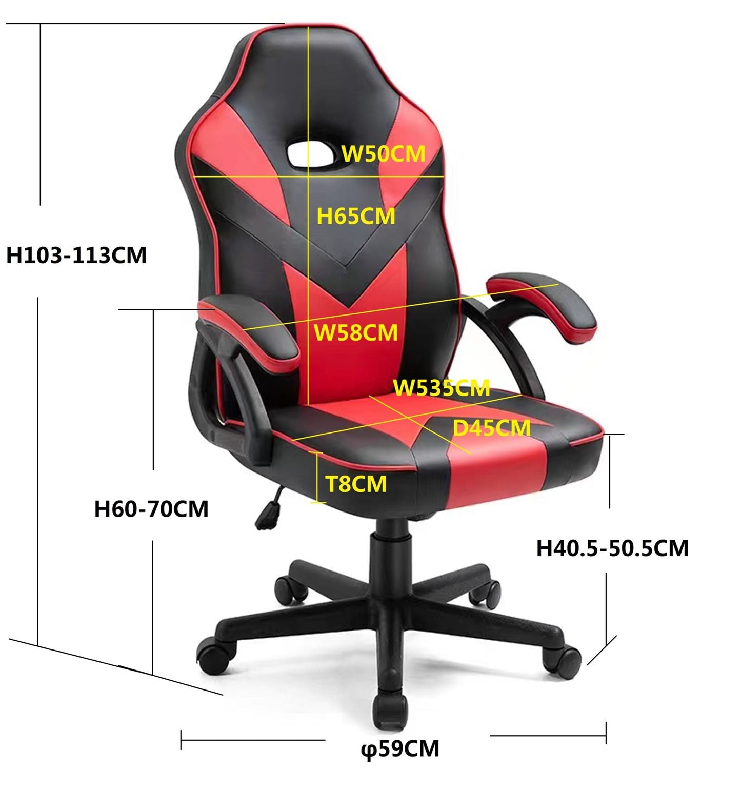 Ergonomic Gaming Chair/Office Chair with Adjustable Height UTC055