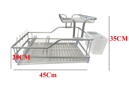 Dish Rack 2 Tier - Silver