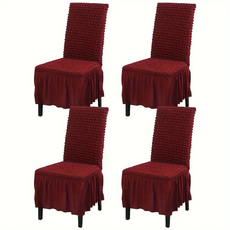 Dining Chair Cover With Frill 2pcs