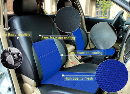 Car Seat Cover Fabric - Blue & Black