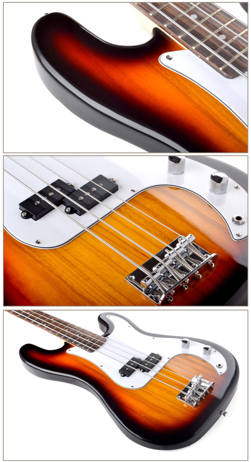 4 Strings Electric Bass Guitar- Multi colours