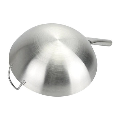 Stainless Steel Wok - With Handle