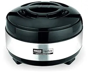 BREEZE Stainless Steel Casserole 5000, 3.7 Liters, Black