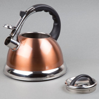 Whistling Tea Kettle Stainless Steel Copper Color