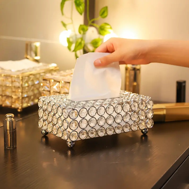 Silver Pearl Tissue Box