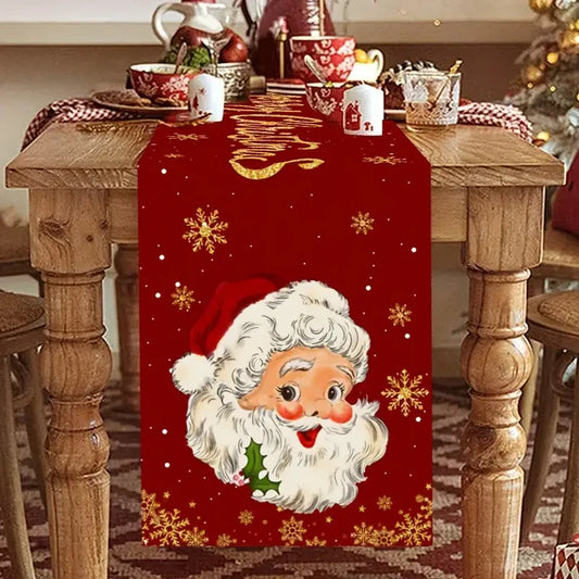 Santa Claus Christmas Table Runner