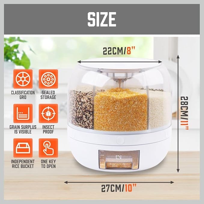 6 in 1 Rotating Grain Dispenser