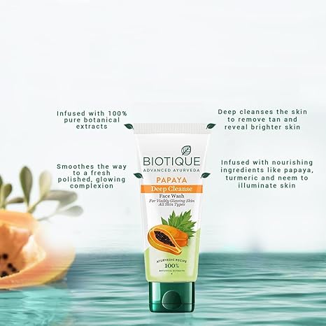 Biotique Papaya Deep Cleanse Face Wash 150ml