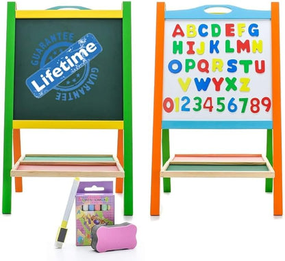 Children's two-sided wooden drawing boards