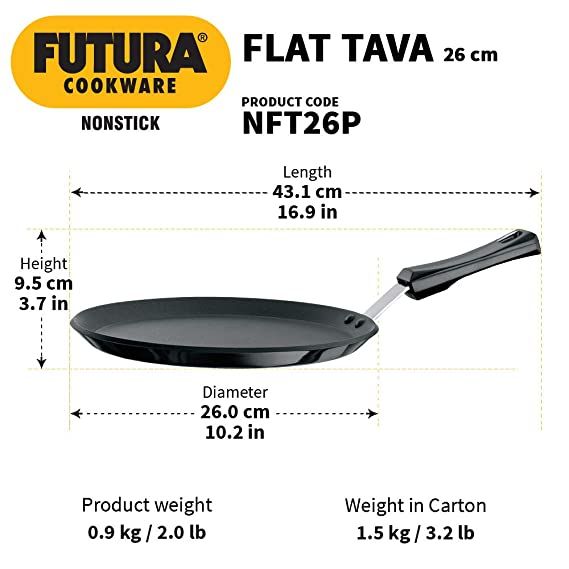 Futura Non-Stick Flat Tawa  NFT26 P