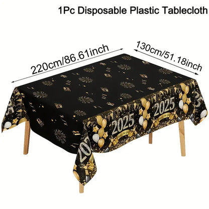 2025 Happy New Year Party Tablecloth