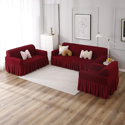 Sofa Cover Bubble Style - Maroon