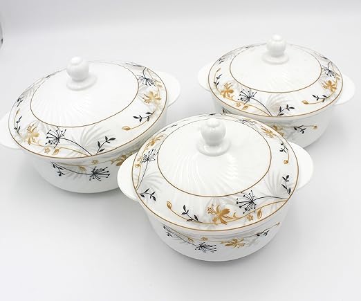 3 Pcs Casserole Set With Lids