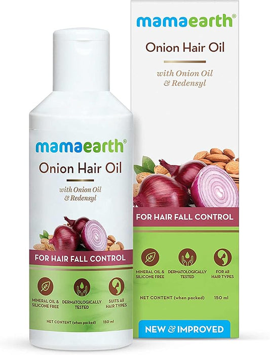 Mamaearth Onion Oil for Hair Growth & Hair Fall Control with Redensyl 150ml