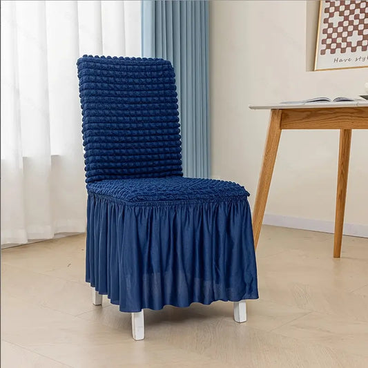 Dining Chair Cover With Frill 2pcs