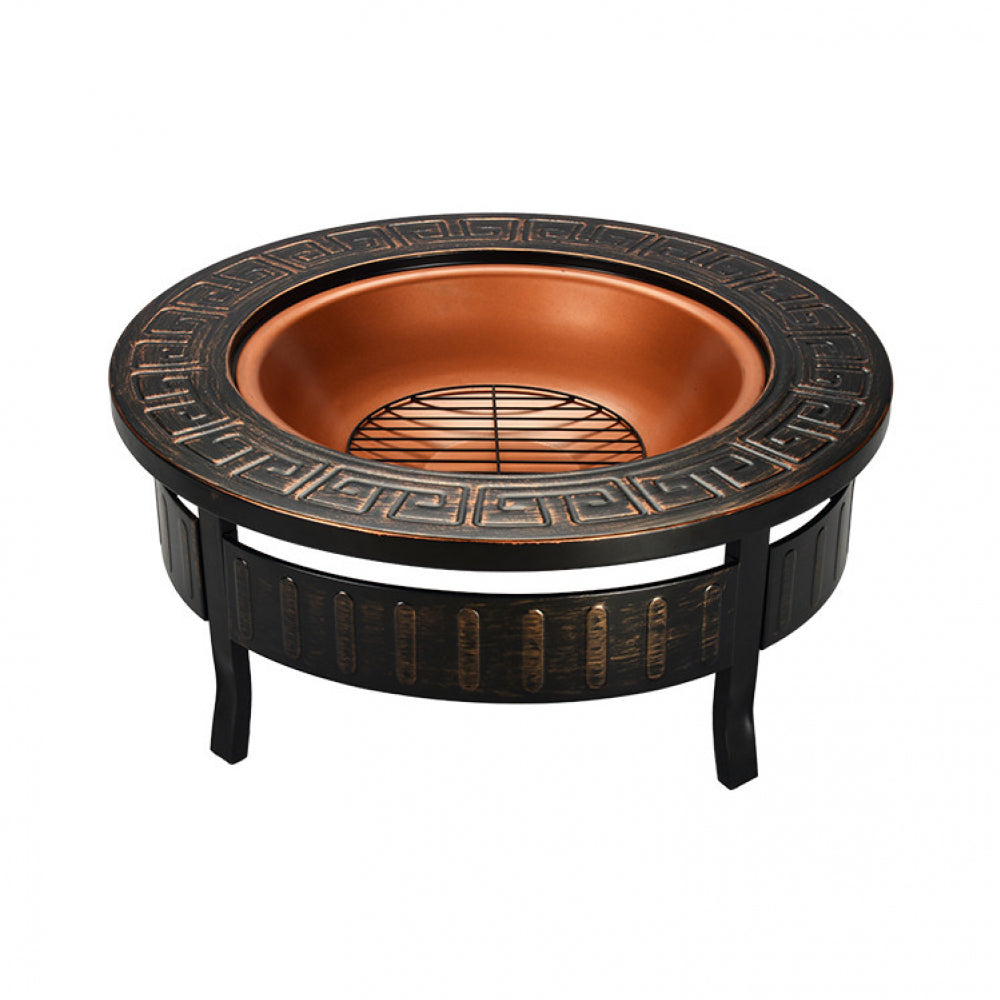 Barbeque Round Fire Pit Brazier Stove BBQ