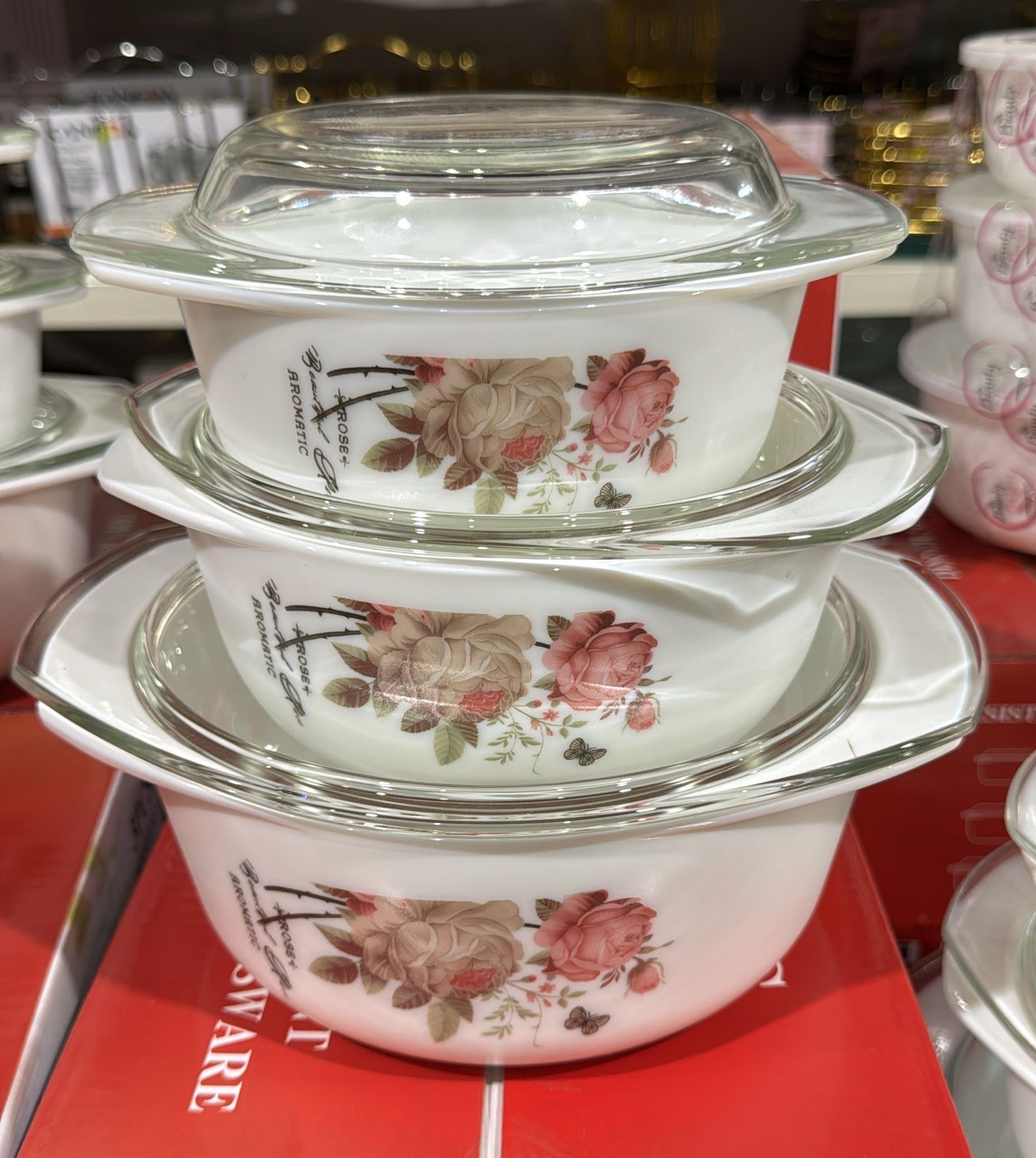 3 Pcs Casserole Set With Lids