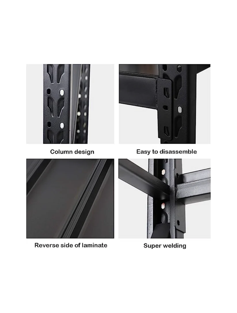 4 Tier Heavy Duty Shelving Rack 2.0m Commercial Shelves 1200kg / 300kg per Shelf