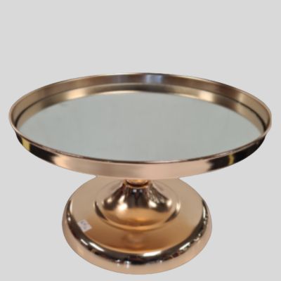 Gold Mirror Plate Cake Holder 26cm