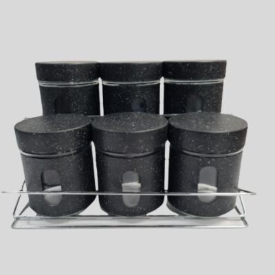 Condiments 6 Piece Set- Black