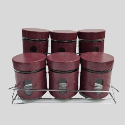 Condiments 6 Piece Set- Burgundy