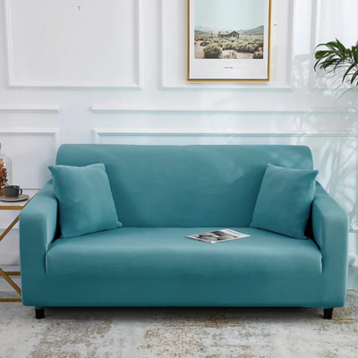 Teal Plain Sofa Cover Type 13 - 1 Seater