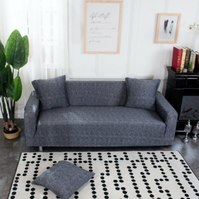 Dark Blue Pattern Sofa Cover Type 19- 1 Seater