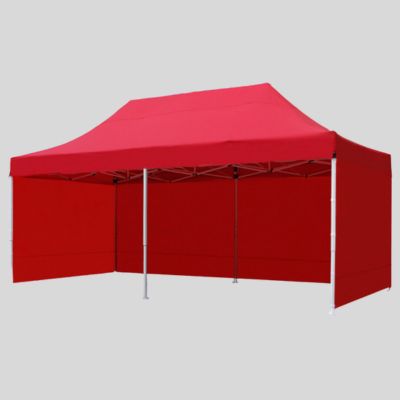 Gazebo 3mx6m Red with Side Walls