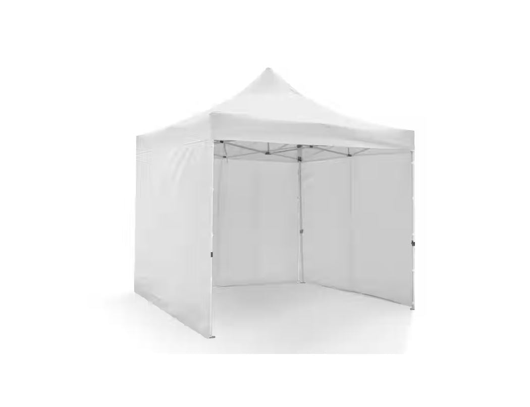 Gazebo 2.5M x 2.5M With 3 Sidewalls Heavy Duty White Frame 40mm