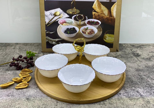 DINNERWARE BOWL OPAL GLASS SNACK SET 6PCS