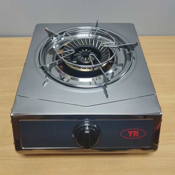 Stainless Steel Burner Single Wok - With QCC Hose & Regulator