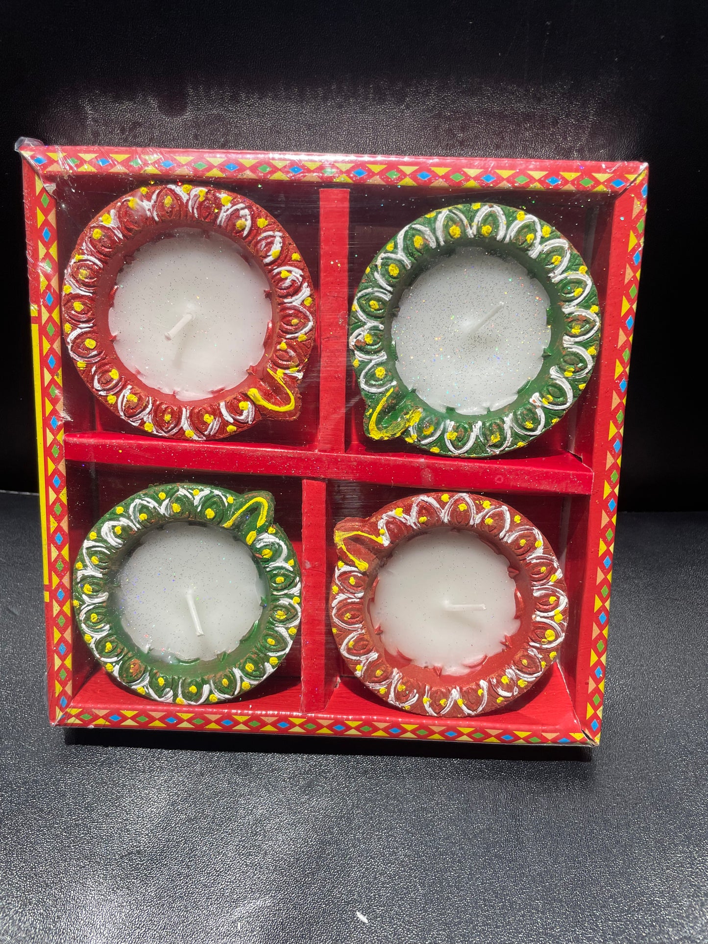 Diya Set of 4 wax filled