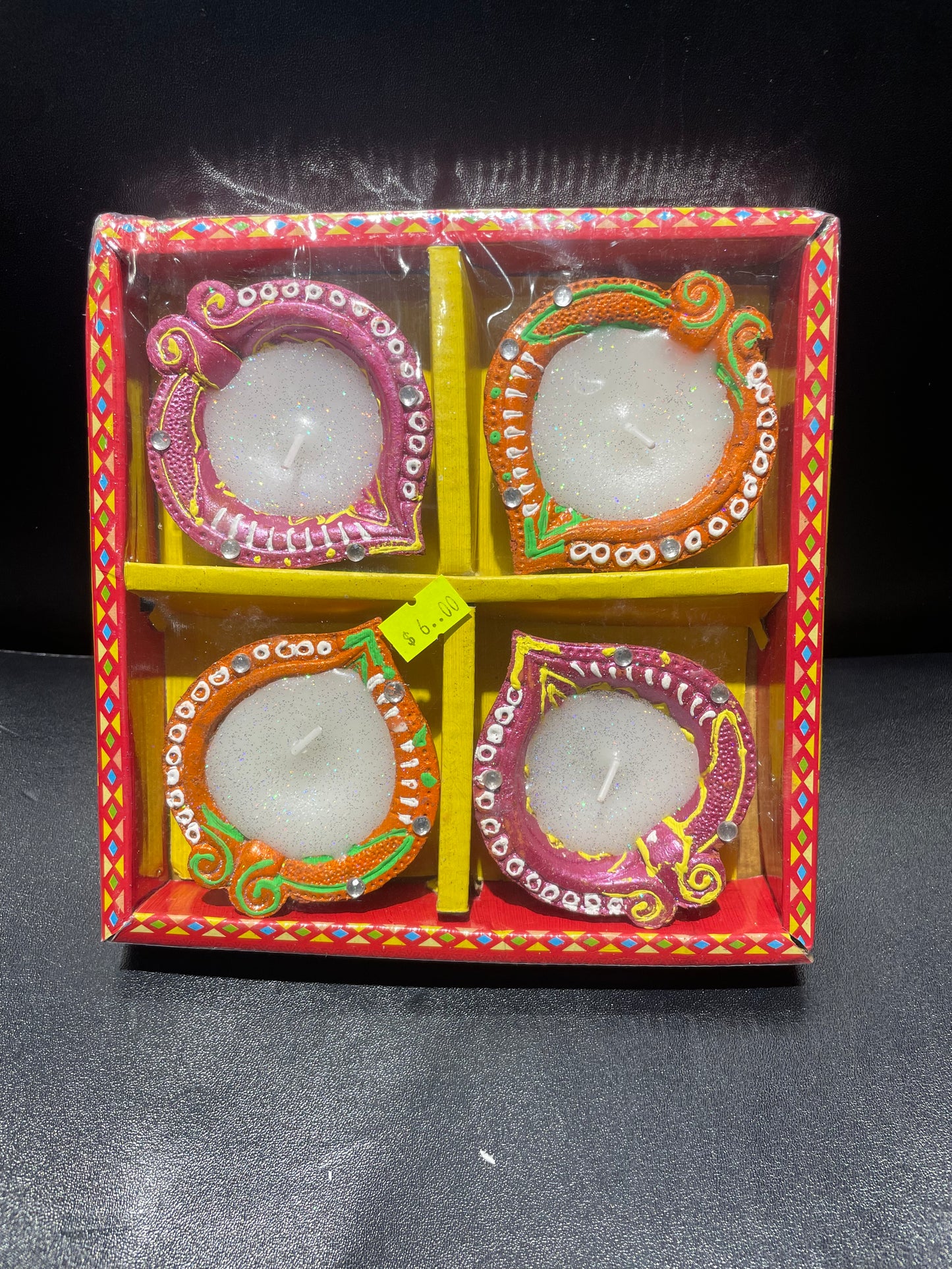 Diya Set of 4 wax filled