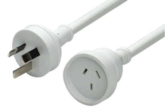 POWER EXTENSION LEAD STANDARD DUTY (WHITE) 240V