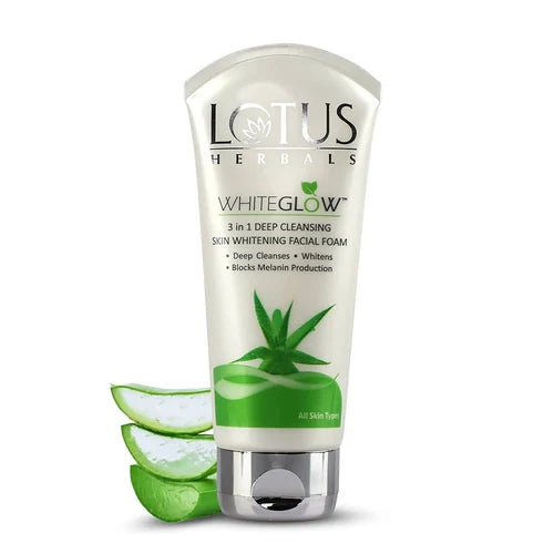 Lotus Herbals WhiteGlow 3-In-1 Deep Cleansing Skin Whitening Face Wash - 100 gm