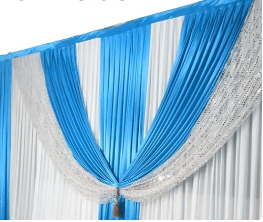 Backdrop Swag Curtain 3 pcs drape 3mx3m