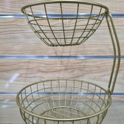 Fruit Basket 2 Tier Beige Type 3