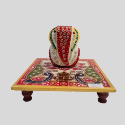 Marble Chowki Ganesha 4 by 4