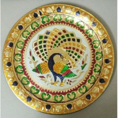 Pooja Thali 11.5 inch Colorful