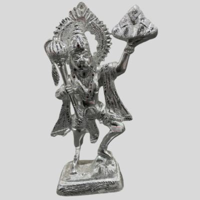 Pahadi Hanuman with Chakra Statue - 14 by 37 cm