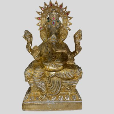 Ganesh Statue Gold and Silver - 28 by 54 cm