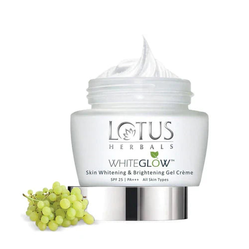 Lotus Herbals Whiteglow Skin Whitening And Brightening Gel Cream (SPF-25) - 35Grams