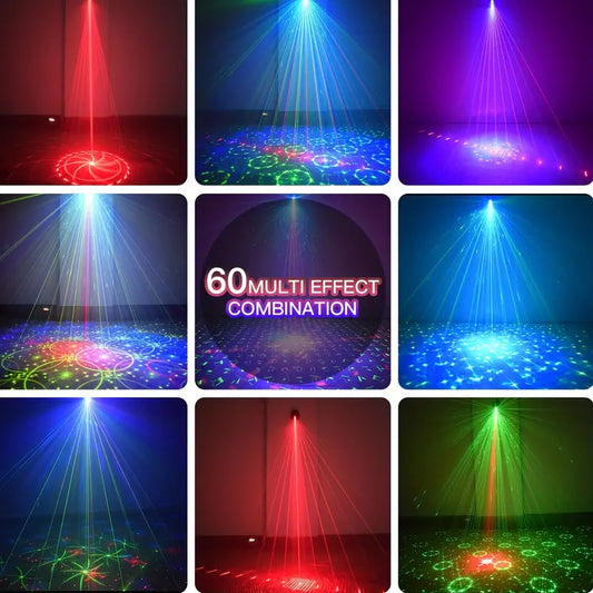 1pc Party Lights DJ Disco Lights, Multi-mode Voice-activated Shock Lights Strobe Stage Light Projectors Used For Home Indoor And Outdoor Parties Birthday Decorations Club Dancing Karaoke Halloween Christmas Shows